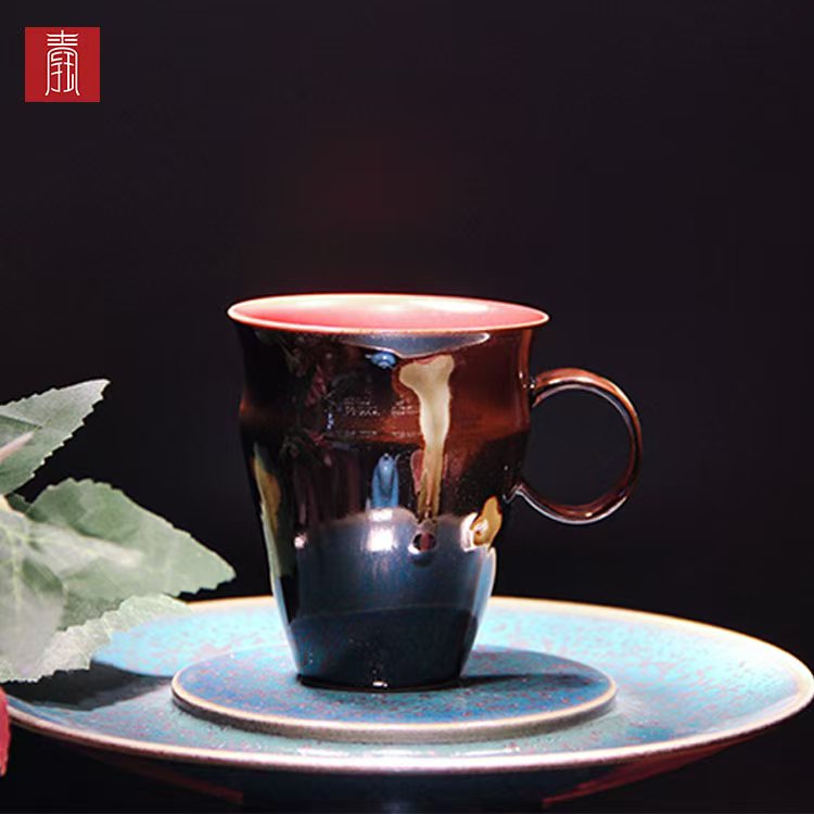 景德钰青•【柴烧水杯】