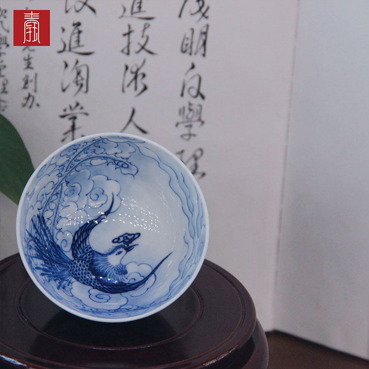 景德钰青•主人杯【青花龙凤主人杯】