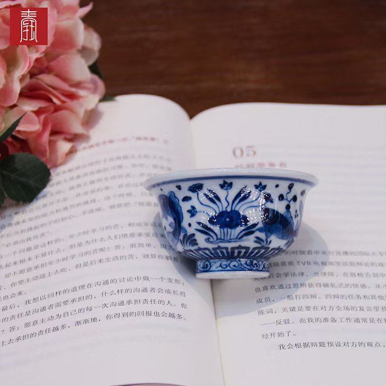 景德钰青·主人杯【鱼藻纹】