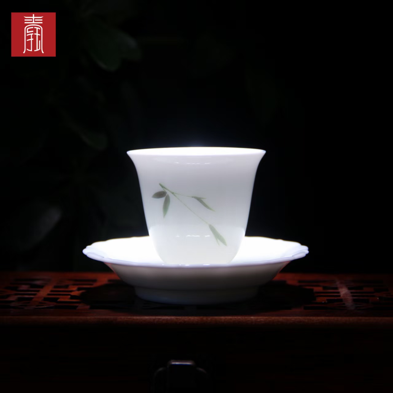 景德钰青 •私人定制【竹报平安节节高】茶器