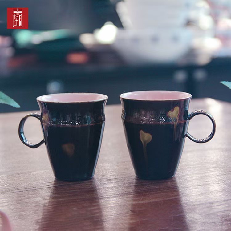 景德钰青•【柴烧水杯】