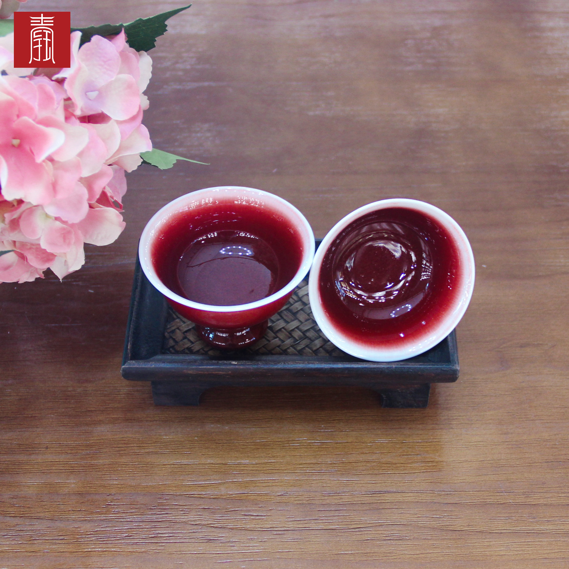 景德钰青•主人杯【郎窑红】