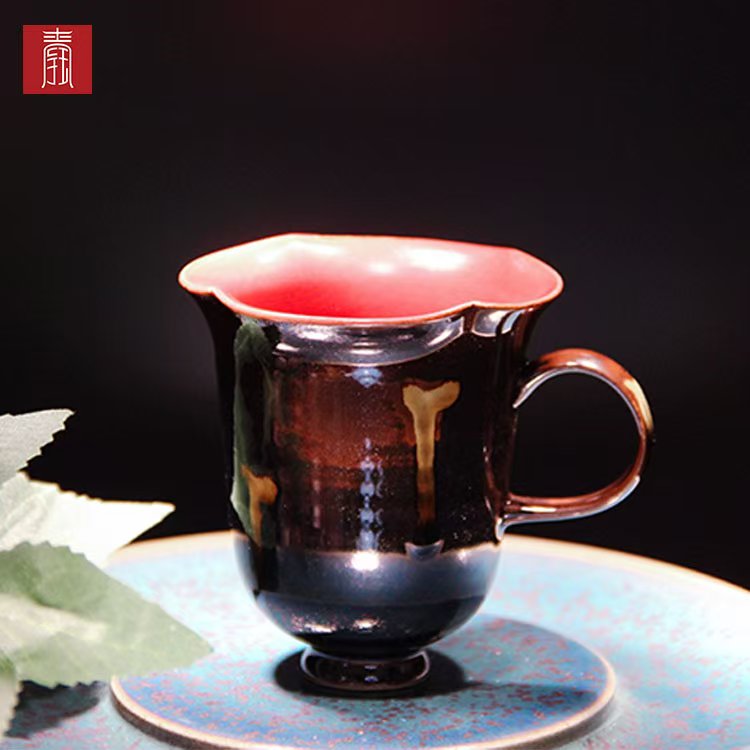 景德钰青•【柴烧水杯】