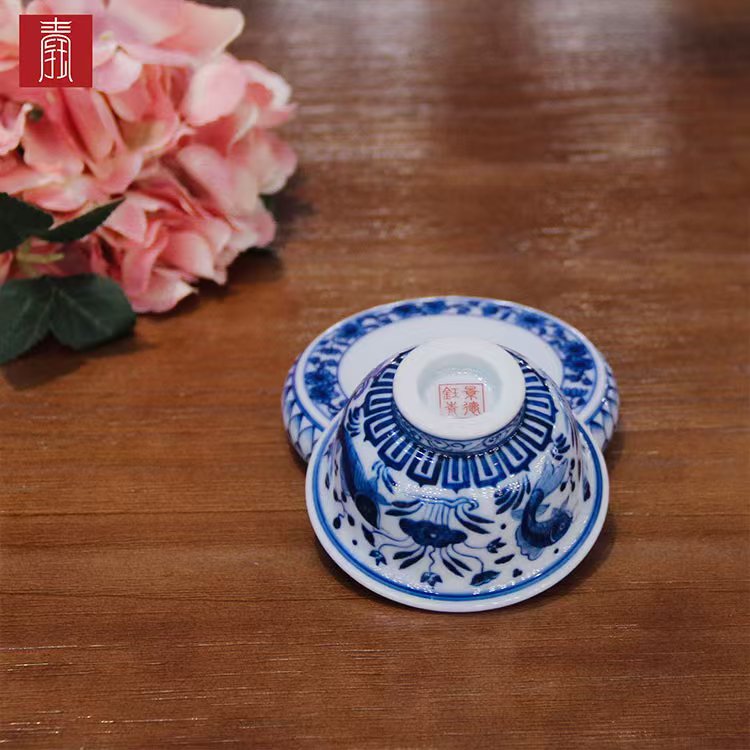 景德钰青·主人杯【鱼藻纹】