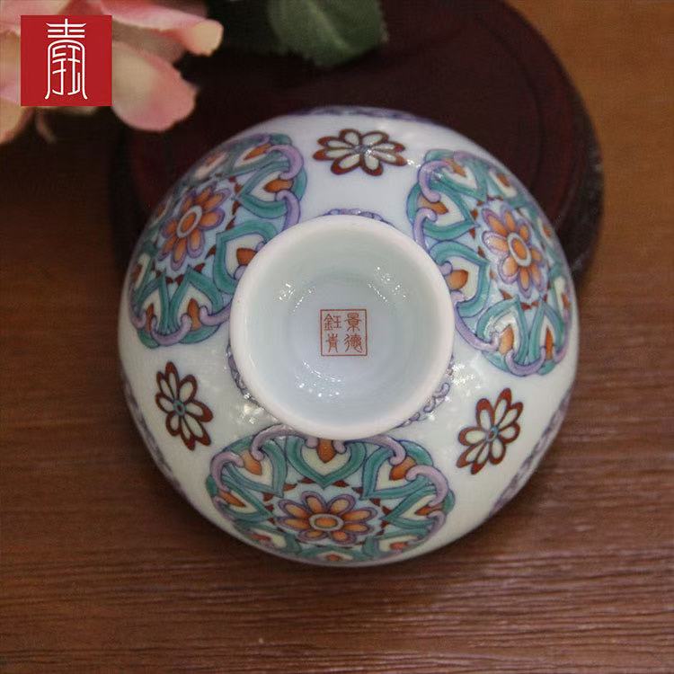 景德钰青·主人杯【宝相斗彩主人杯】