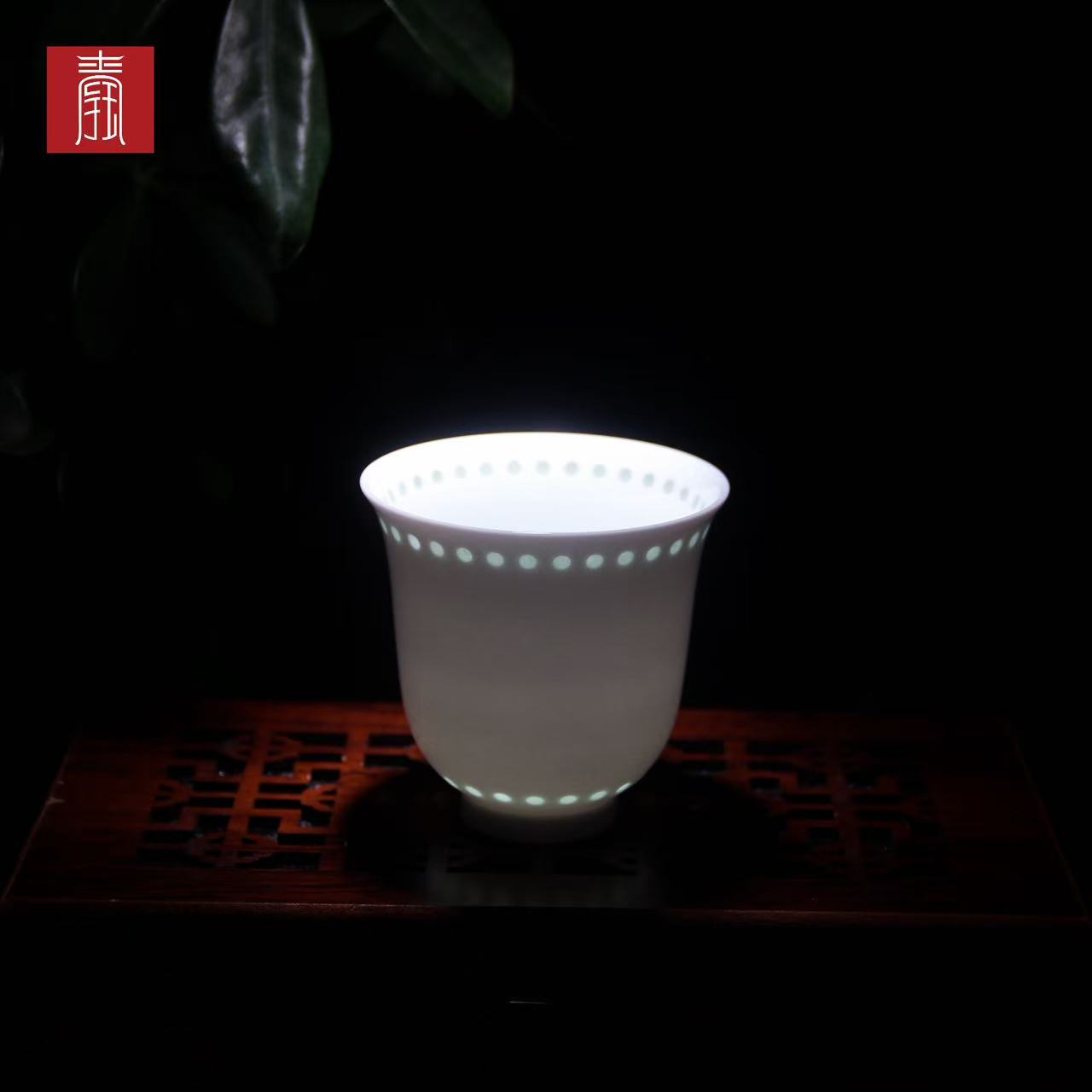 景德钰青 ·主人杯【白玉玲珑主人杯】