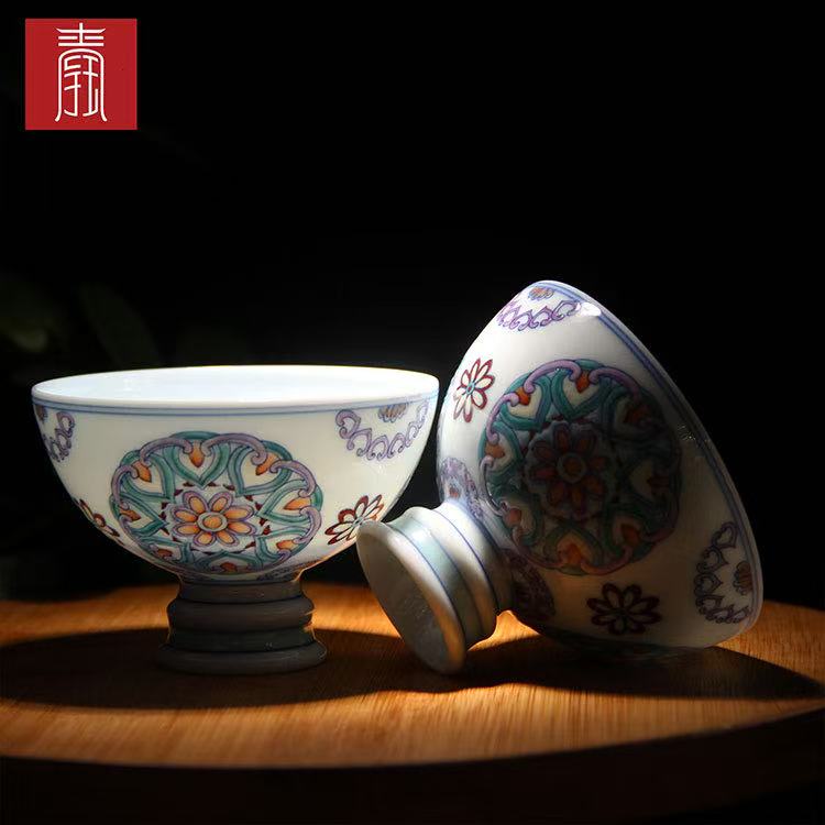 景德钰青·主人杯【宝相斗彩主人杯】