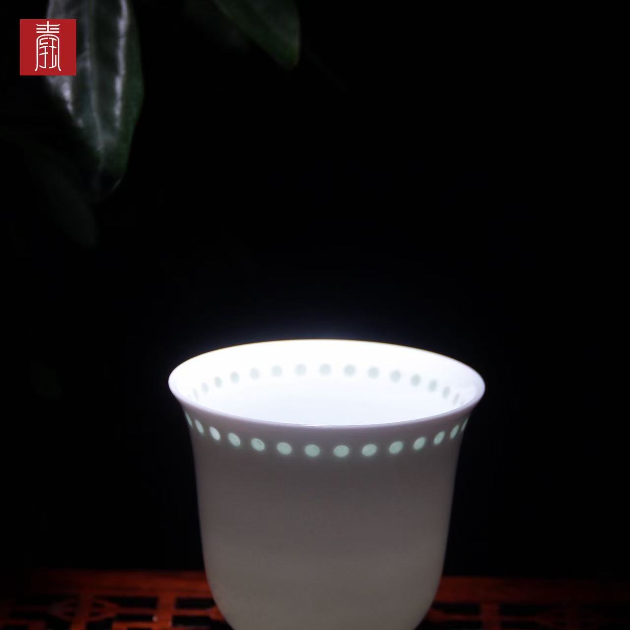 景德钰青 ·主人杯【白玉玲珑主人杯】