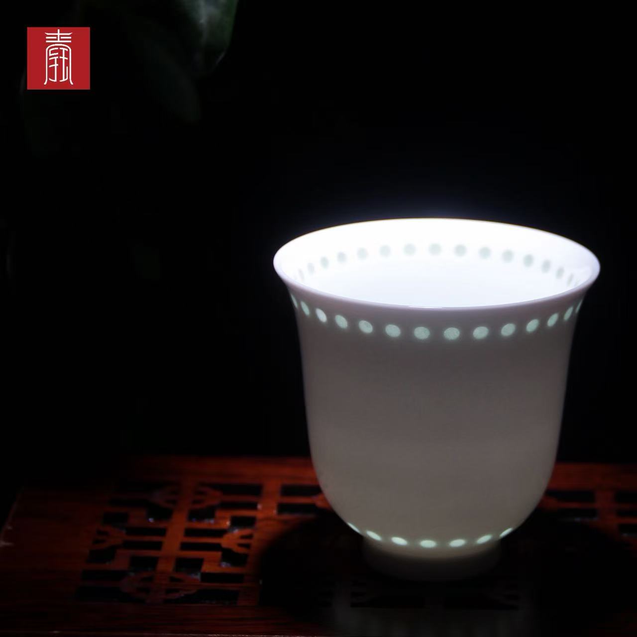 景德钰青 ·主人杯【白玉玲珑主人杯】