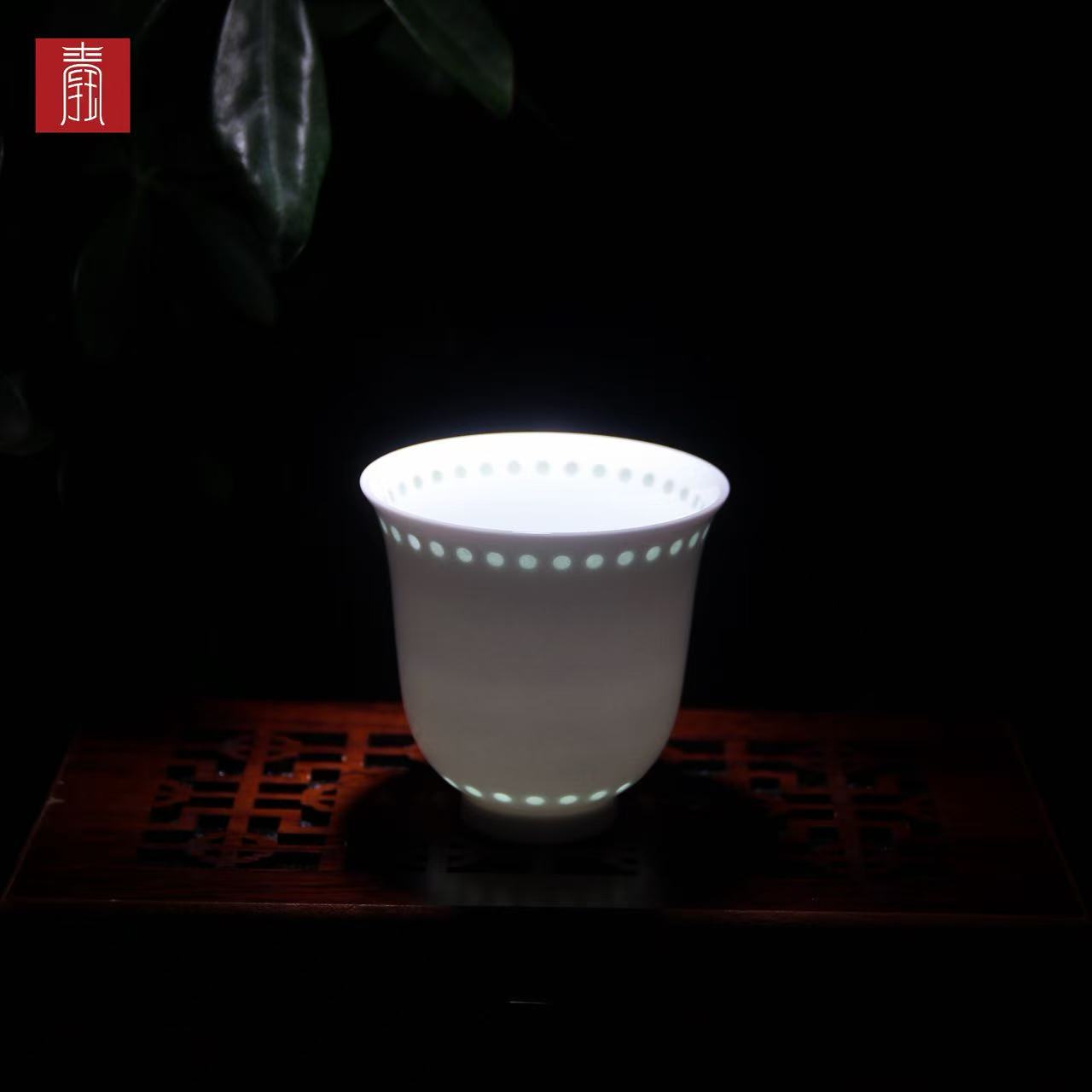 景德钰青 ·主人杯【白玉玲珑主人杯】