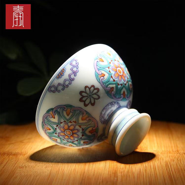 景德钰青·主人杯【宝相斗彩主人杯】