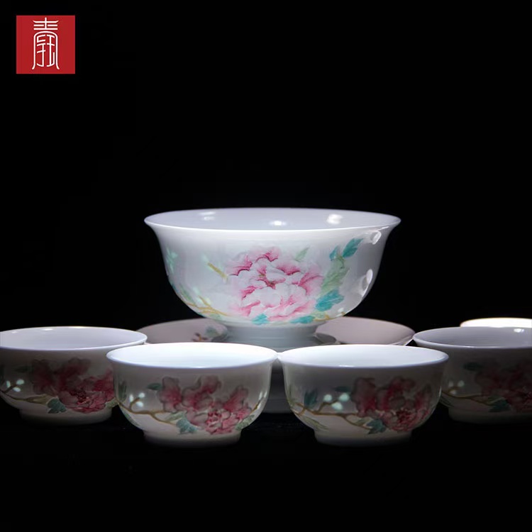 景德钰青•手绘茶具【清香茶器】