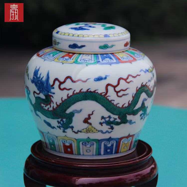 景德钰青•艺术瓷【天字罐】