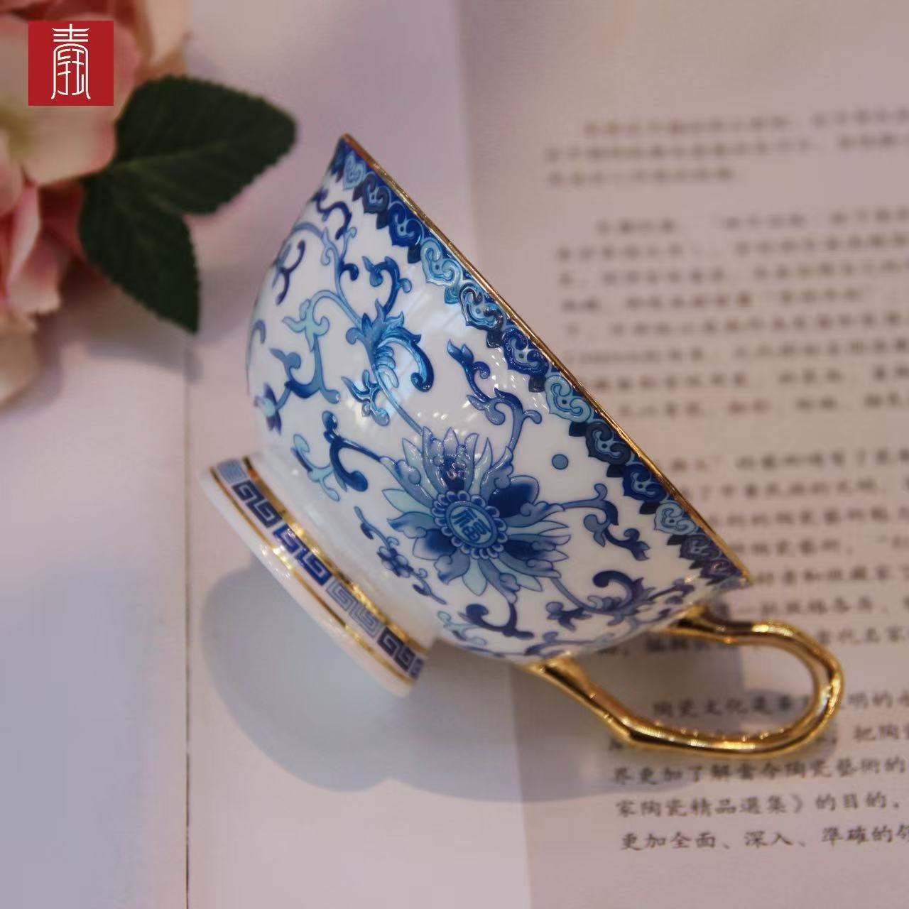 景德钰青•【珐琅彩 咖啡杯】