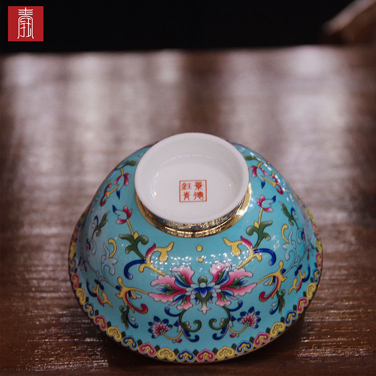 景德钰青•MINI餐具【珐琅彩湖蓝】