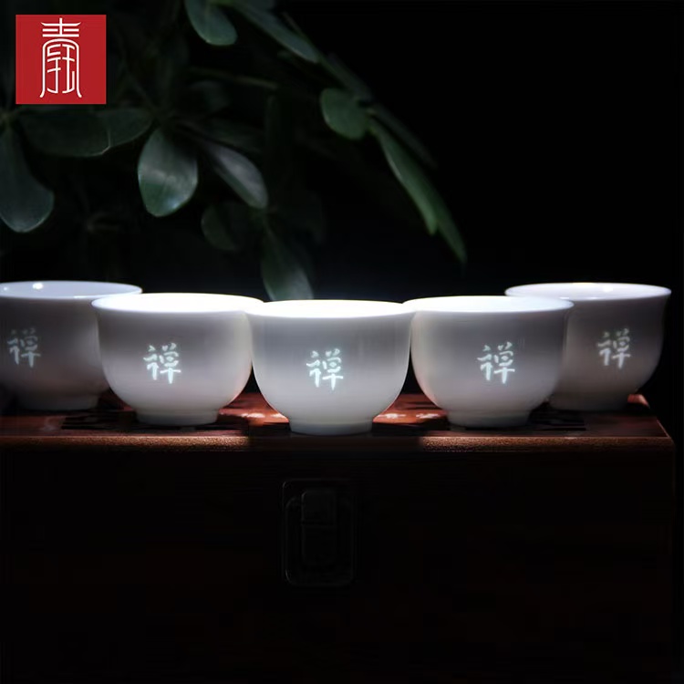 景德钰青 ·【紫藤花 禅钰玲珑茶器】