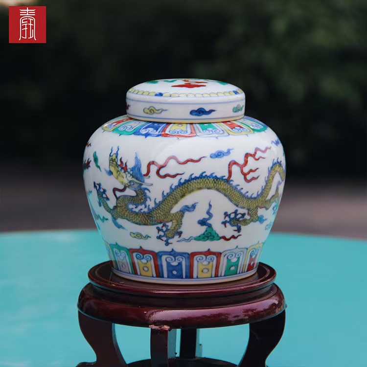 景德钰青•艺术瓷【天字罐】