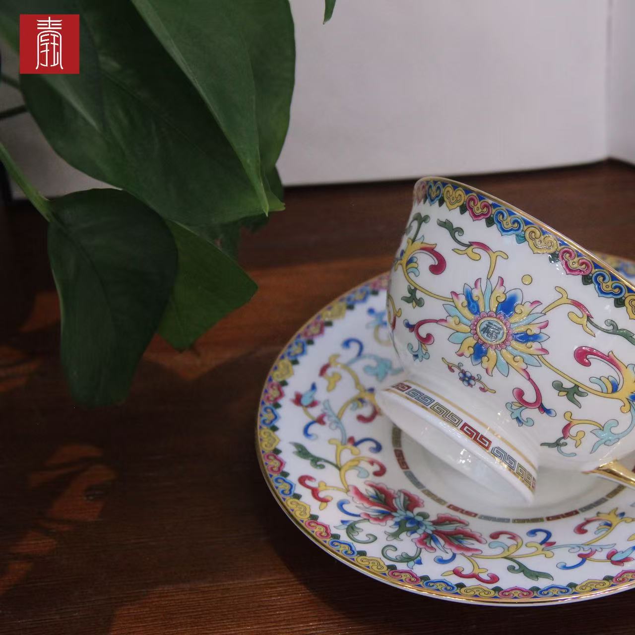 景德钰青•【珐琅彩 咖啡杯】