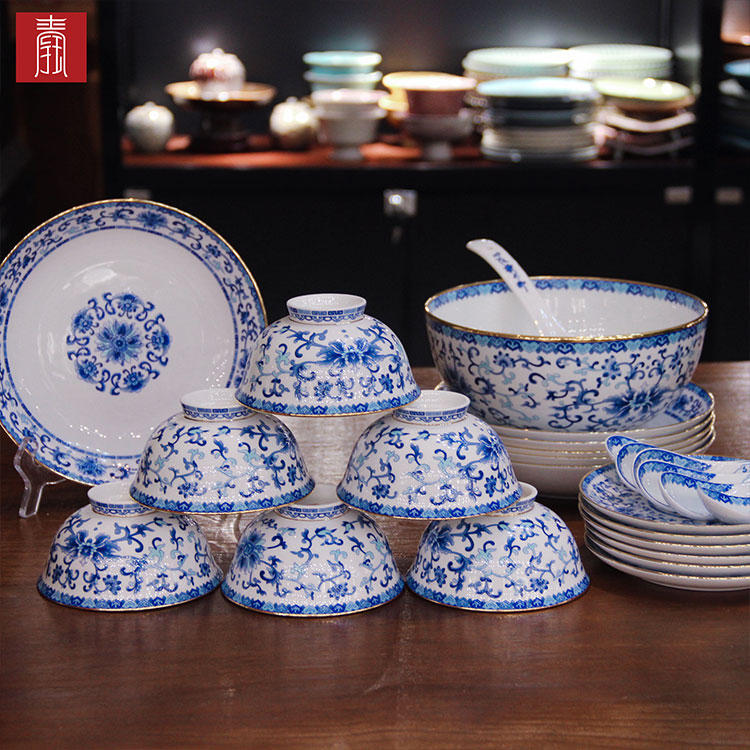 景德钰青•MINI餐具【珐琅彩青花】