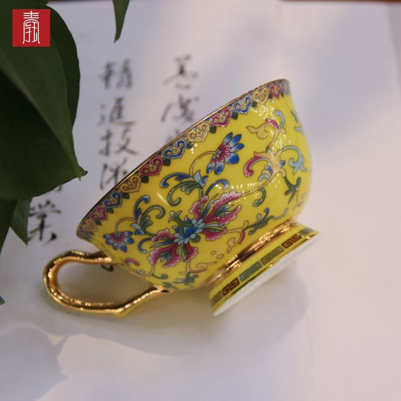 景德钰青•【珐琅彩 咖啡杯】