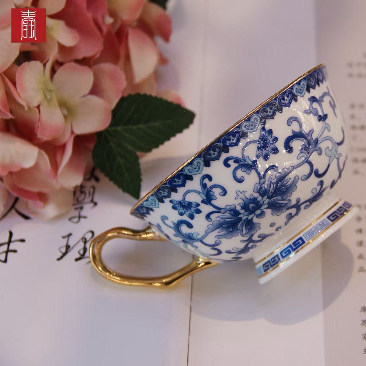 景德钰青•【珐琅彩 咖啡杯】