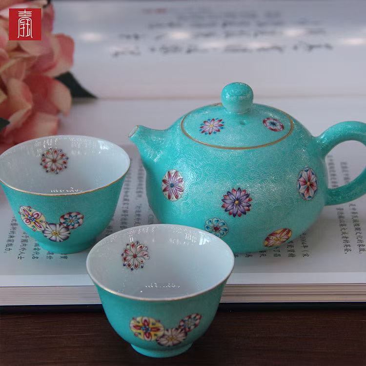 景德钰青 ·高品【满工扒花】