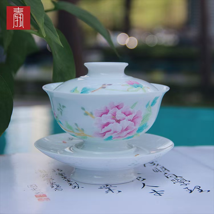 景德钰青•手绘茶具【清香茶器】