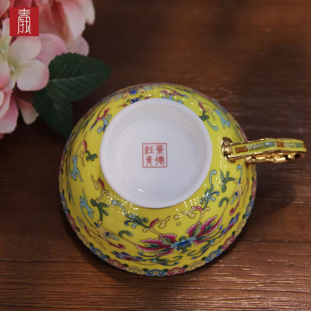 景德钰青•【珐琅彩 咖啡杯】