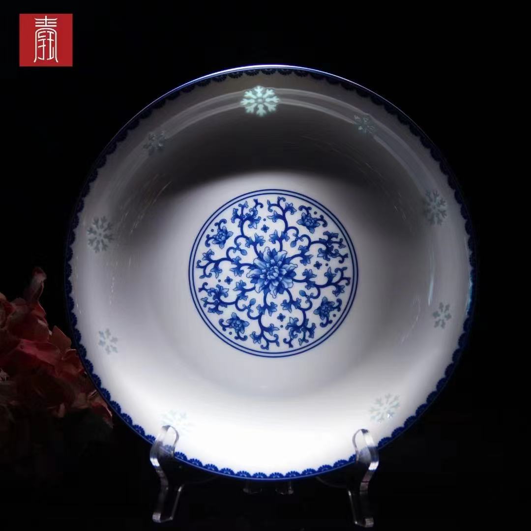 景德钰青•小套餐具【青花玲珑】