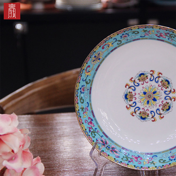 景德钰青•MINI餐具【珐琅彩湖蓝】